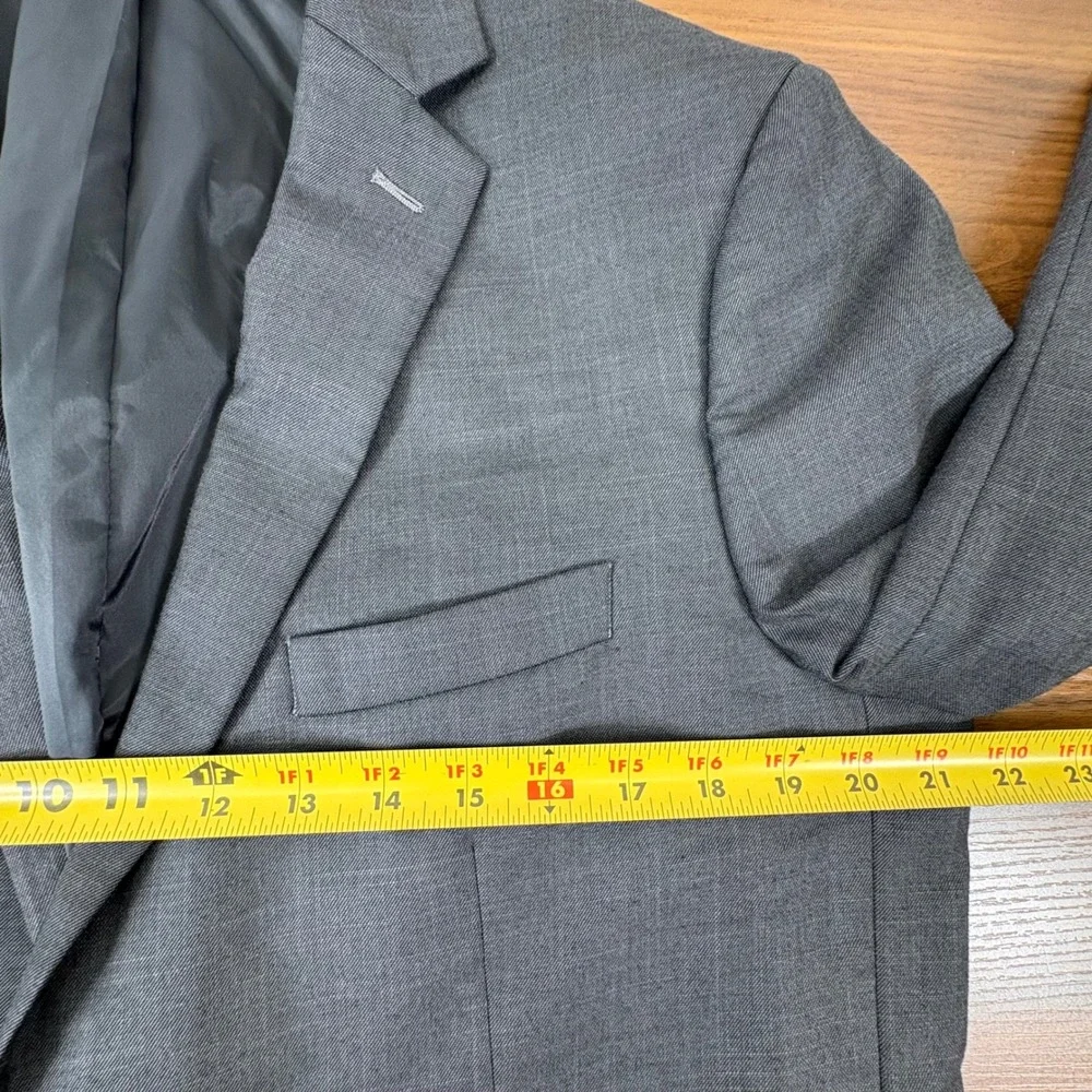 Apt 9 Suit Mens 42R 32x27.5 Gray Slim Fit 2-Piece Professional Corpcore Office